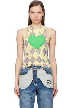 Andersson Bell SSENSE Exclusive Yellow Puffy Heart Saver Tank Top