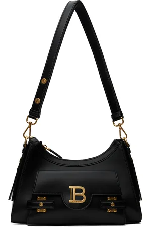 Balmain Black Calfskin B-Buzz Bag