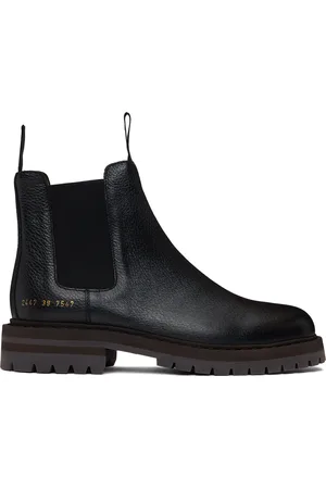 COMMON PROJECTS Black Workboot Chelsea Boots