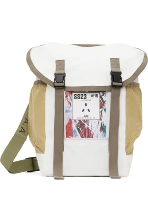 A.A. Spectrum White & Beige Knapsack Messenger Bag