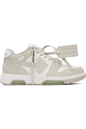 OFF-WHITE White & Beige Out Of Office Sneakers