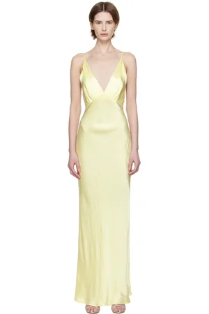 Bec & Bridge Yellow Moon Dance V Maxi Dress