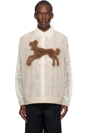 Simone Rocha Beige Creature Embroidery Tank Top