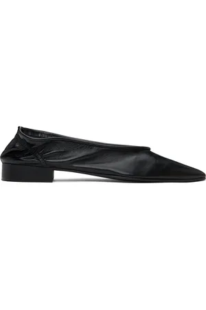 By Far Black Carré Ballerina Flats