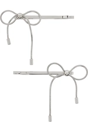 Marland Backus SSENSE Exclusive Silver Bow Hair Clips