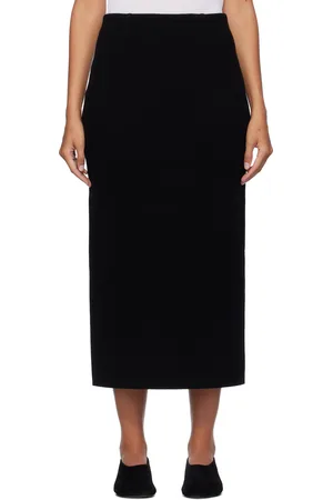 Auralee Heavy Milano Rib Knit Midi Skirt