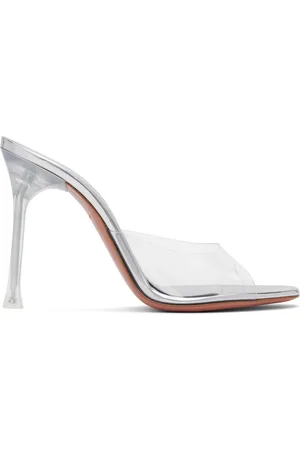 Amina Muaddi Alexa Glass Slipper 105 Heeled Sandals