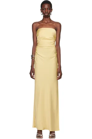 Bec & Bridge Yellow Eternity Strapless Maxi Dress