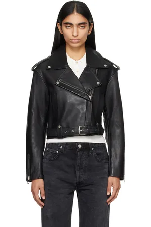 Citizens of Humanity Kindra Cropped Moto Leather Jacket