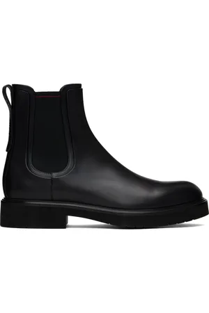 Salvatore Ferragamo Black Calfskin Chelsea Boots