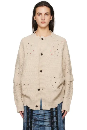 Andersson Bell Beige Roghen Wool Long Cardigan