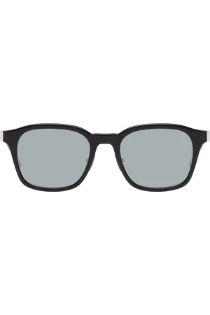 Thom Browne Black Acetate Rectangular Sunglasses