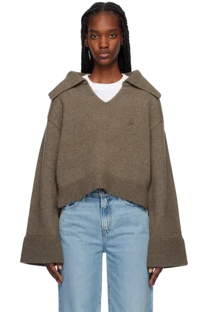 Axel Arigato Brown Clio Cropped Sweater