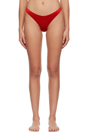 FLEUR DU MAL Red Luxe Thong