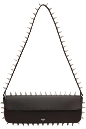 Abra Brown Spike Baguette Bag