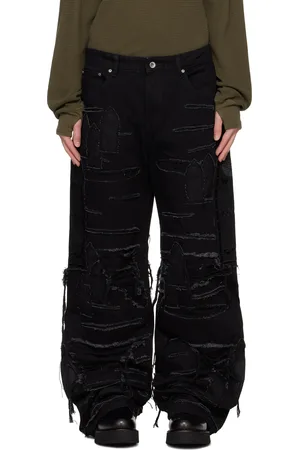 Who Decides War Black Ultra Flare Windowed Jeans