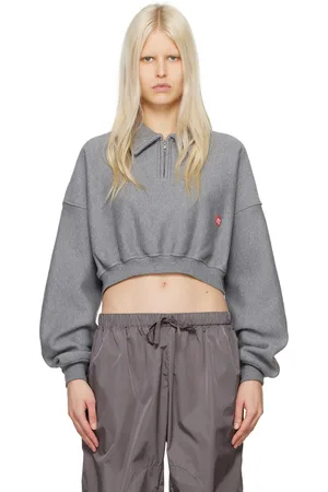 Alexander Wang Gray Half-Zip Sweatshirt