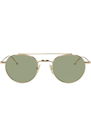 Thom Browne Gold Titanium Round Sunglasses