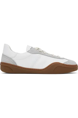 Acne Studios White & Gray Lace-up Sneakers