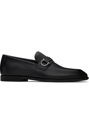 Salvatore Ferragamo Black Florio Loafers