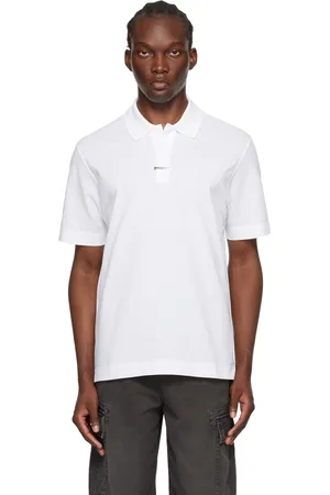 Givenchy White Tie Clip Polo