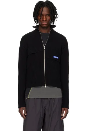 A-cold-wall* Black Panel Knit Jacket