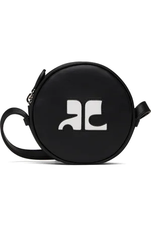 Courrèges Black Reedition Leather Circle Bag