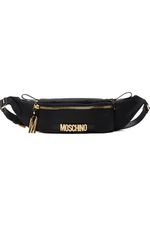 Moschino Black Multipocket Nylon Belt Bag