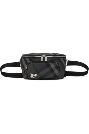 Burberry Gray Grid Belt Bag
