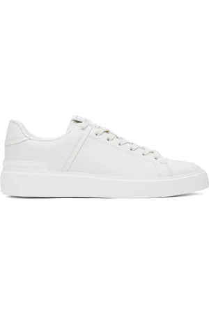 Balmain White B-Court Sneakers