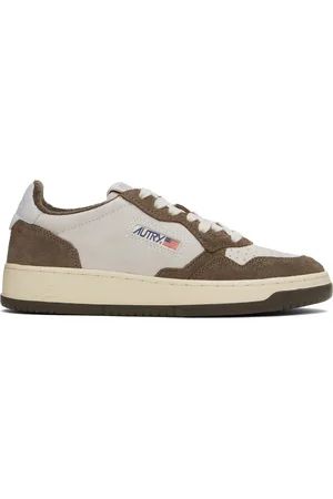 Autry Gray & Brown Medalist Low Sneakers