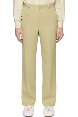 Auralee Khaki Light Wool Max Gabardine Trousers