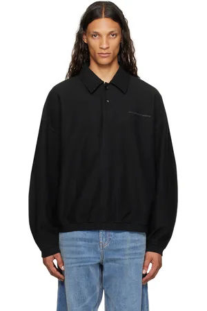 Alexander Wang Black Puffed Logo Oversized Polo
