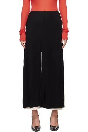 BITE Black Incise Multi-Slit Midi Skirt