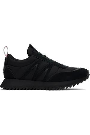 Moncler Black Pacey Nylon & Suede Sneakers