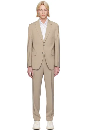 HUGO BOSS Beige Slim-Fit Suit