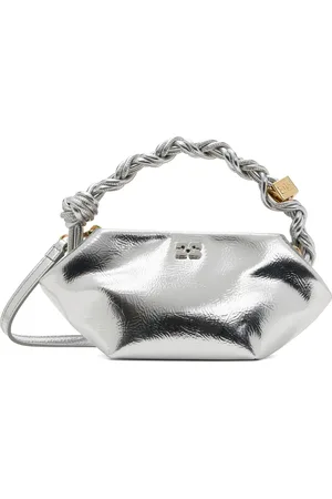 Ganni Silver Metallic Mini Bou Bag