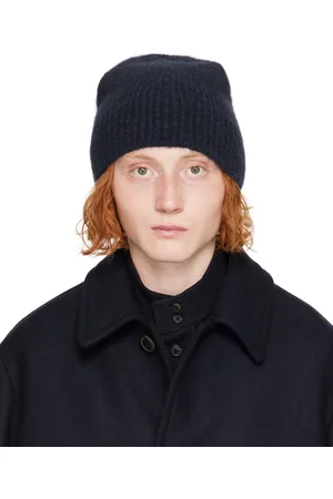 DRIES VAN NOTEN Navy Alpaca & Merino Wool Beanie