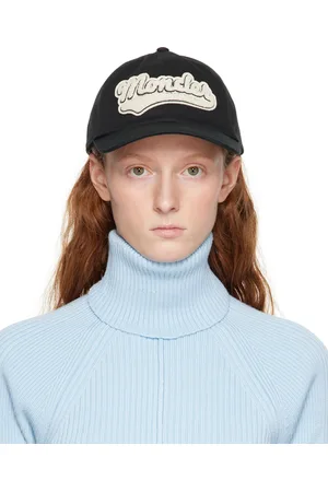 Moncler Black Appliqué Cap