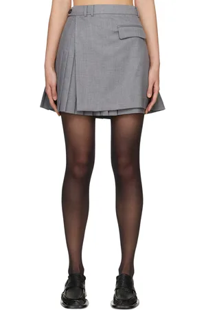lesugiatelier Gray Wrap Miniskirt