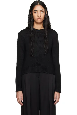 Jil Sander Black Alpaca Shrunken Fit Sweater