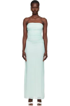 Bec & Bridge Blue Alara Strapless Maxi Dress