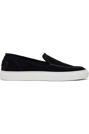 BRIONI Navy Leather Sneakers