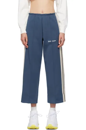 Palm Angels Blue Embroidered Track Pants