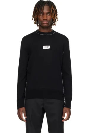 Maison Margiela Black Contrast Stitching Sweater