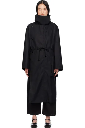 LEMAIRE Black Asymmetrical Coat