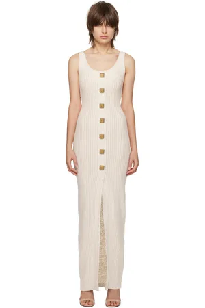 Balmain Beige Scoop Maxi Dress