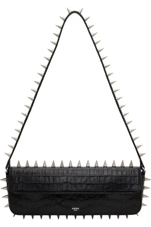 Abra Black Spike Baguette Bag