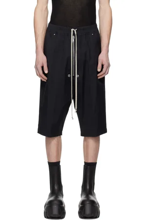Rick Owens Black Hollywood Heavy Bela Pods Shorts