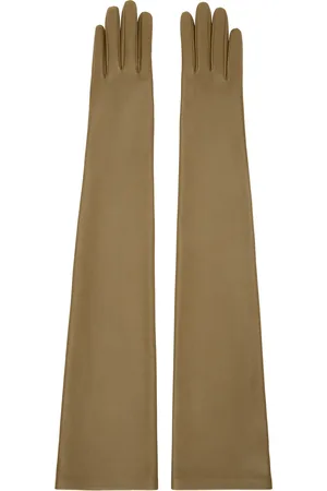 The Row Beige Simon Gloves